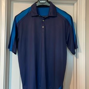 Men’s Nike fit, dry, navy and blue golf shirt, medium